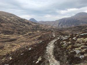 track towards lairig leacach