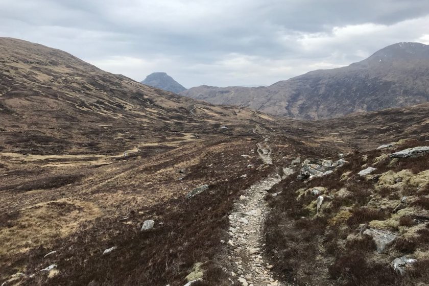 track towards lairig leacach